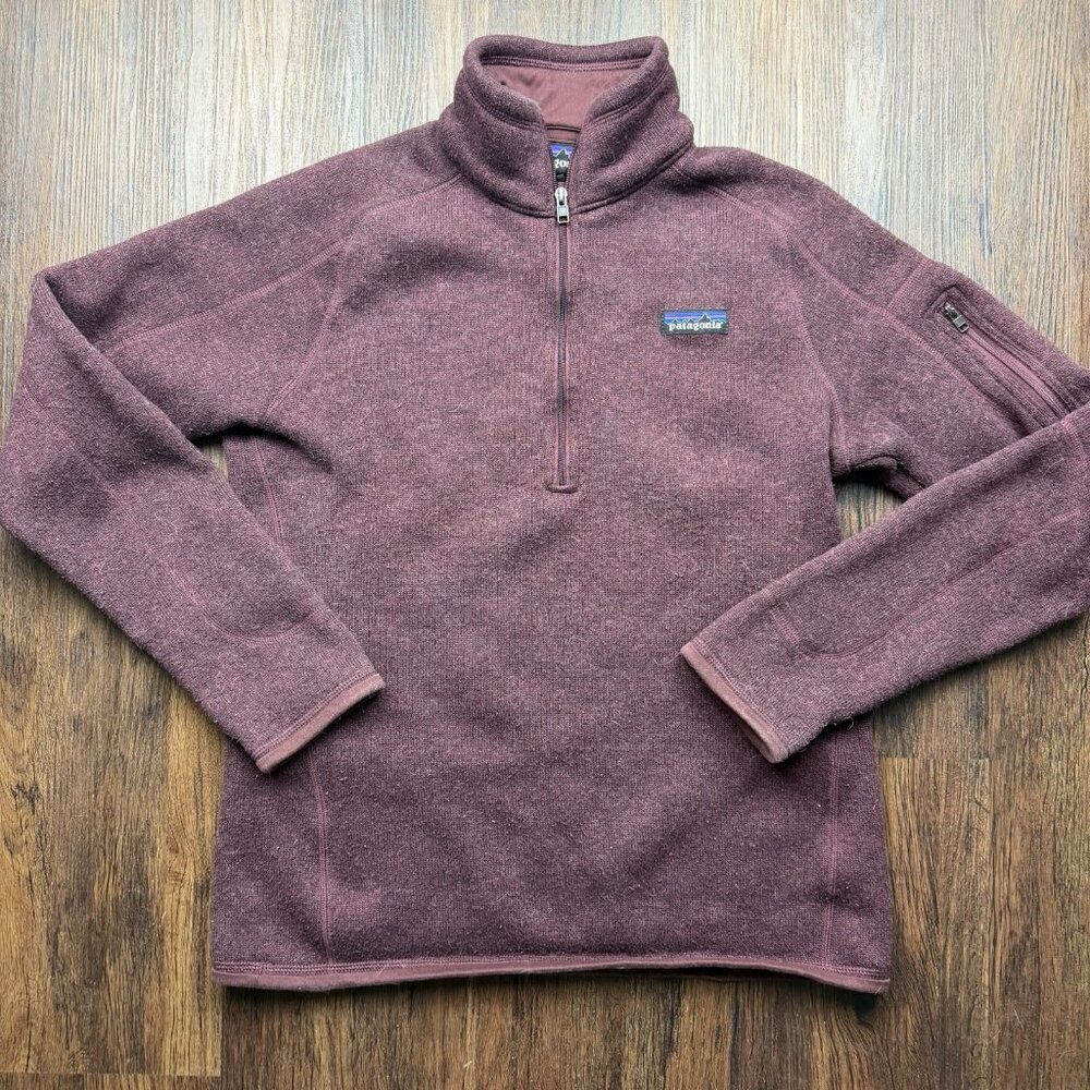 Patagonia Sweater Better Sweater 1/4 Zip Fleece Pullover Maroon Women’s Medium